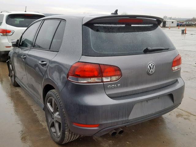 WVWDB7AJ0CW318679 - 2012 VOLKSWAGEN GOLF 灰色 照片 3