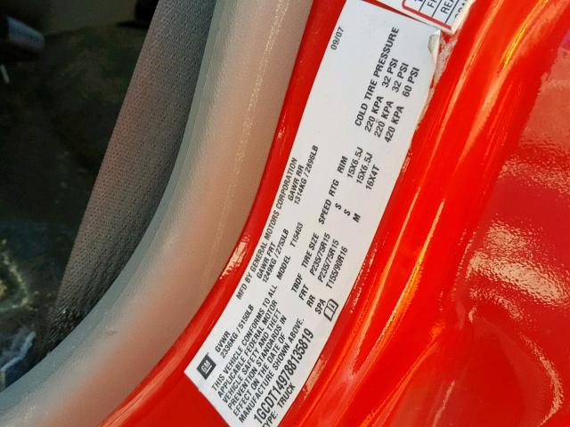 1GCDT149788135819 - 2008 CHEVROLET COLORADO RED photo 10