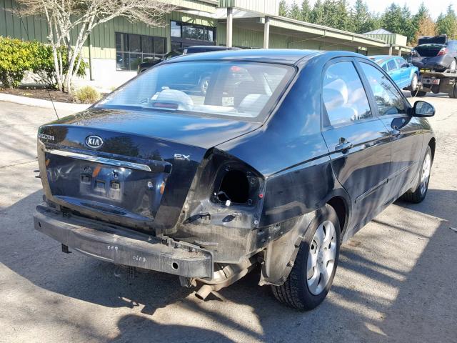 KNAFE221395597008 - 2009 KIA SPECTRA EX BLACK photo 4