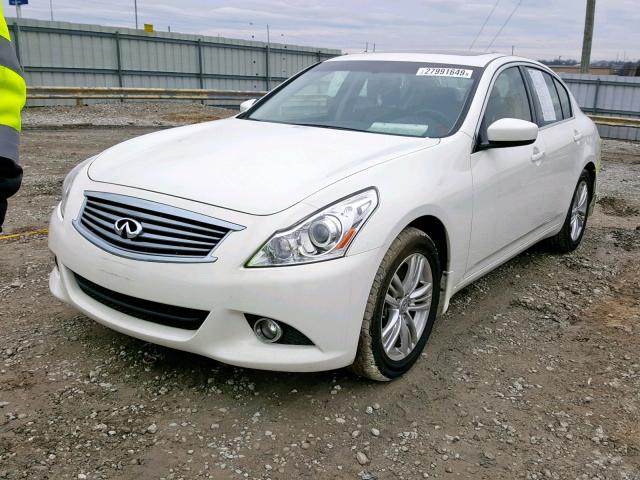 JN1CV6AR1DM767453 - 2013 INFINITI G37 WHITE photo 2