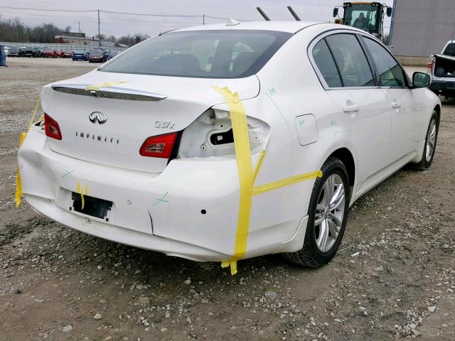 JN1CV6AR1DM767453 - 2013 INFINITI G37 WHITE photo 4