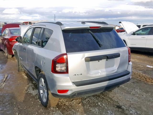 1C4NJDBB1ED539915 - 2014 JEEP COMPASS SP SILVER photo 3