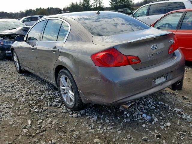 JN1CV6AR7BM404636 - 2011 INFINITI G37 SILVER photo 3