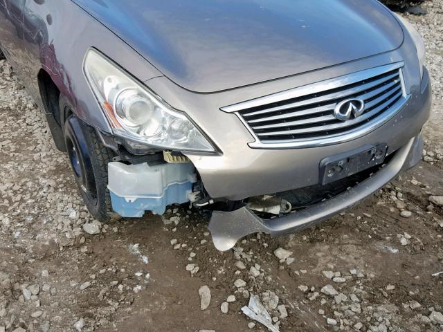 JN1CV6AR7BM404636 - 2011 INFINITI G37 SILVER photo 9