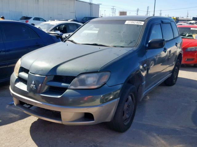 JA4LX31F64U053954 - 2004 MITSUBISHI OUTLANDER GREEN photo 2