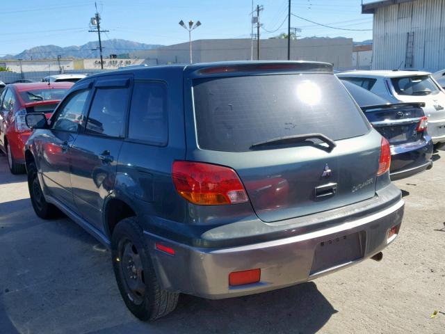 JA4LX31F64U053954 - 2004 MITSUBISHI OUTLANDER GREEN photo 3