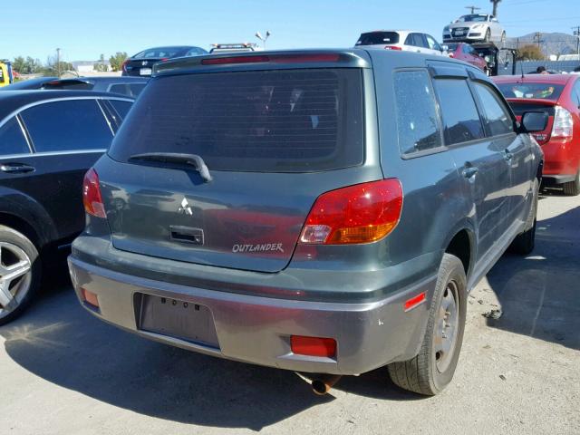 JA4LX31F64U053954 - 2004 MITSUBISHI OUTLANDER GREEN photo 4