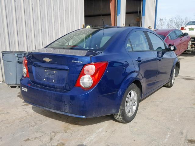 1G1JA5SH3C4220028 - 2012 CHEVROLET SONIC LS BLUE photo 4