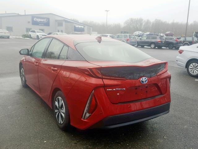 JTDKARFP5H3002755 - 2017 TOYOTA PRIUS PRIM RED photo 3