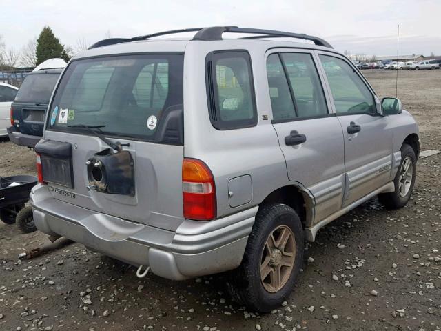 2CNBJ634726906790 - 2002 CHEVROLET TRACKER LT SILVER photo 4