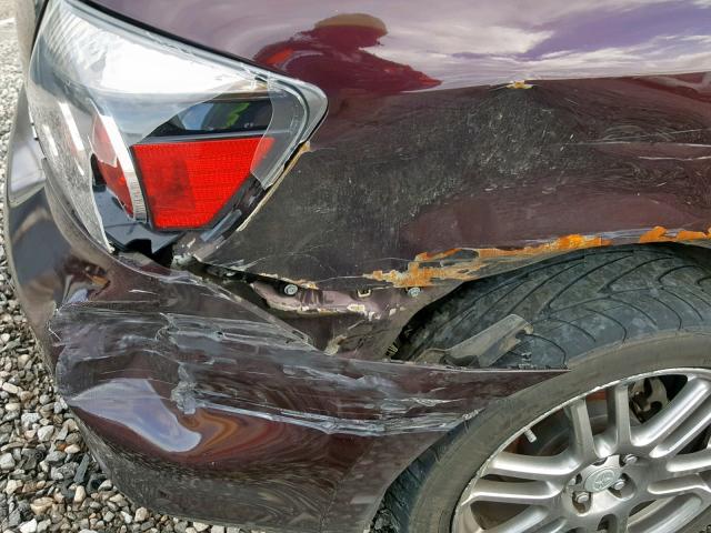 JTKDE3B77A0306945 - 2010 TOYOTA SCION TC ბურგუნდია ფოტო 10