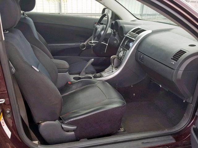 JTKDE3B77A0306945 - 2010 TOYOTA SCION TC ბურგუნდია ფოტო 5