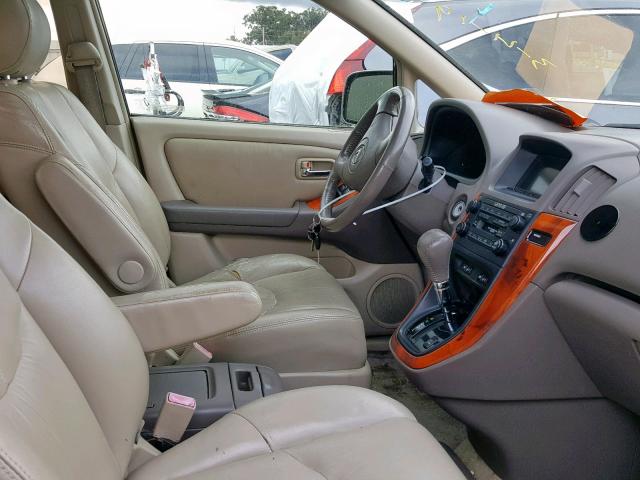 JTJHF10U310202940 - 2001 LEXUS RX 300 GOLD photo 5