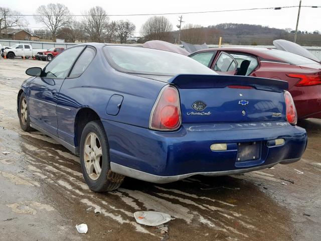 2G1WW12E339352838 - 2003 CHEVROLET MONTE CARL BLUE photo 3