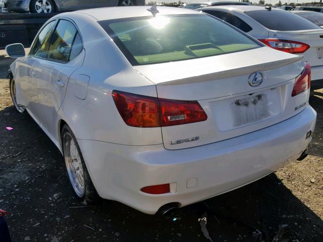 JTHBK262275044780 - 2007 LEXUS IS 250 WHITE photo 3