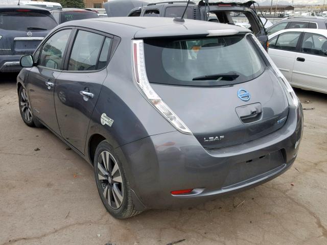 1N4AZ0CP9FC324161 - 2015 NISSAN LEAF S GRAY photo 3