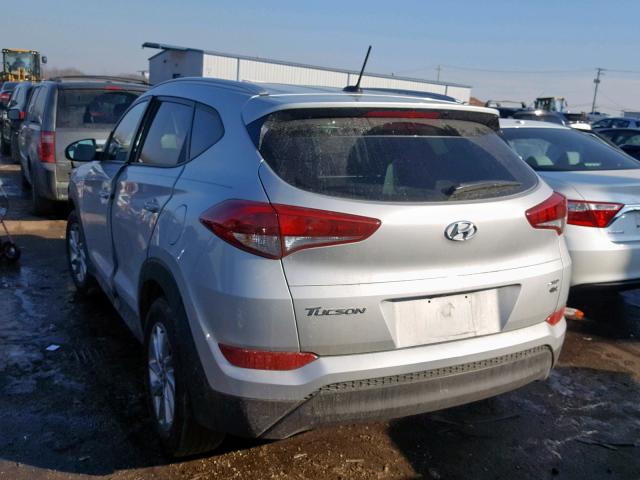 KM8J3CA40GU112505 - 2016 HYUNDAI TUCSON LIM SILVER photo 3