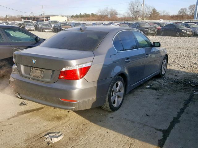 WBANV13598CZ54676 - 2008 BMW 528 XI GRAY photo 4