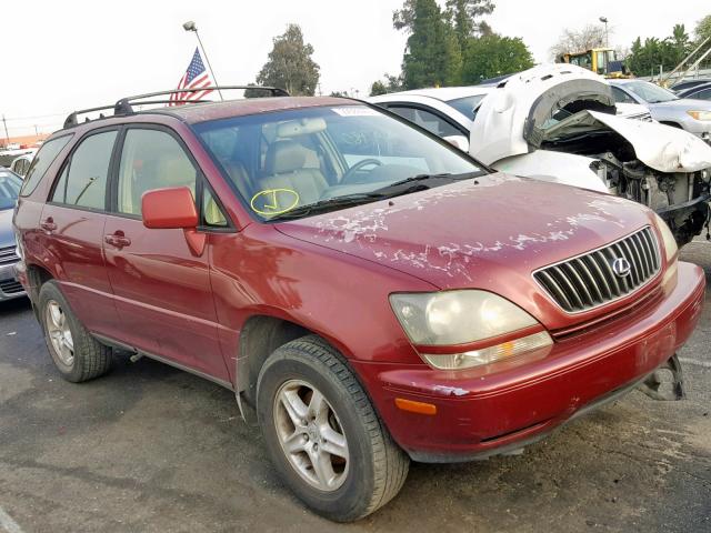 JT6HF10U8X0088212 - 1999 LEXUS RX 300 BURGUNDY photo 1