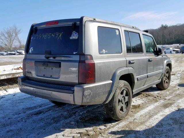 1J8HG48KX7C609027 - 2007 JEEP COMMANDER GRAY photo 4