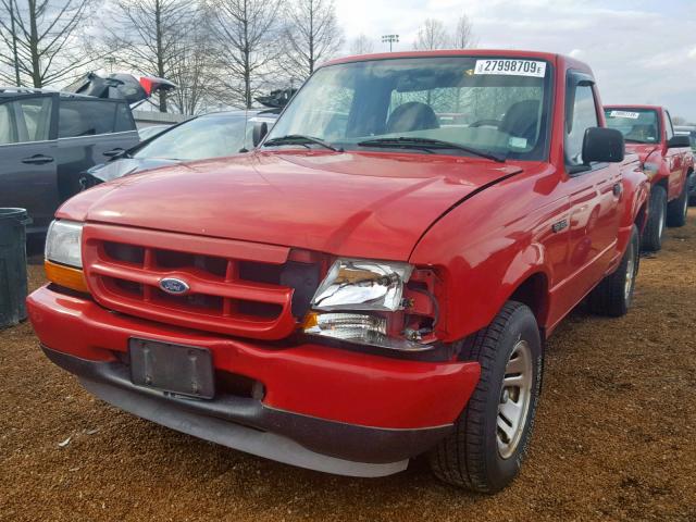 1FTYR10V7XPA05806 - 1999 FORD RANGER RED photo 2