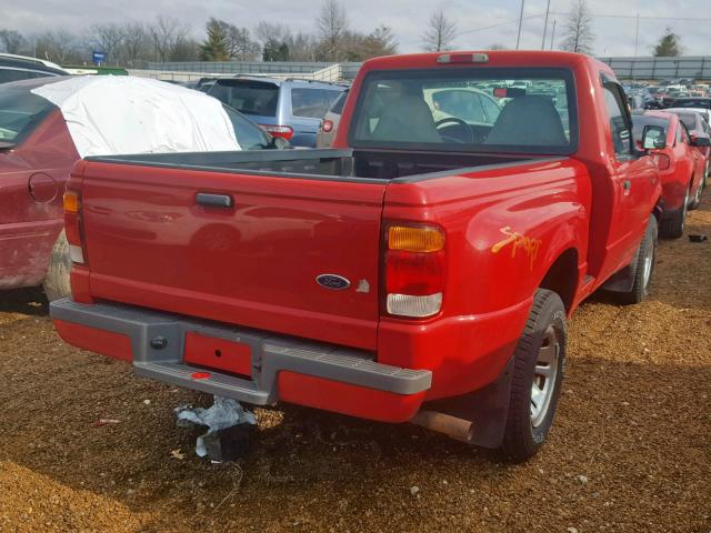 1FTYR10V7XPA05806 - 1999 FORD RANGER RED photo 4