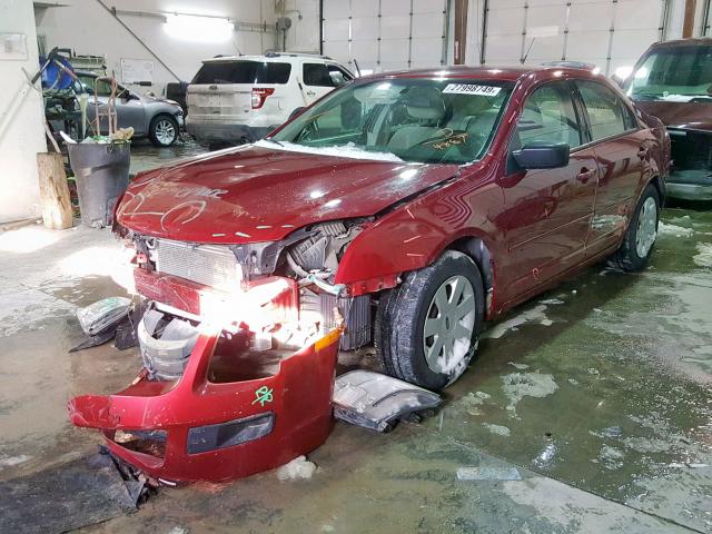 3FAHP06Z99R124887 - 2009 FORD FUSION S MAROON photo 2