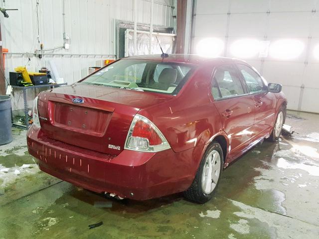 3FAHP06Z99R124887 - 2009 FORD FUSION S MAROON photo 4