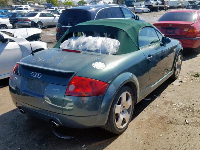 TRUUT28NX11001808 - 2001 AUDI TT QUATTRO GREEN photo 4