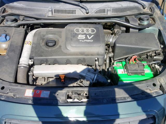 TRUUT28NX11001808 - 2001 AUDI TT QUATTRO GREEN photo 7