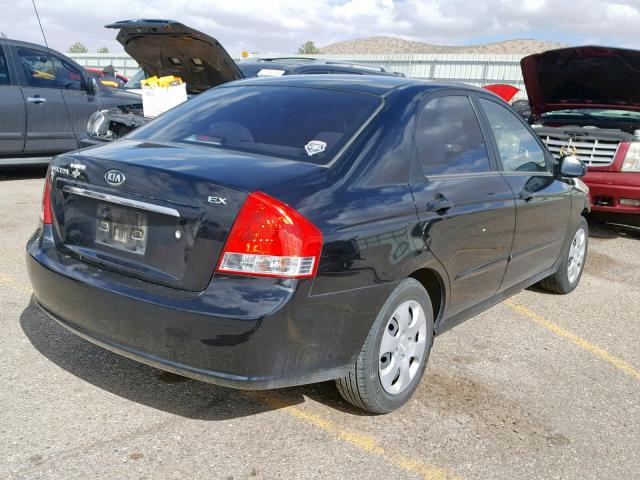 KNAFE121985582909 - 2008 KIA SPECTRA EX BLACK photo 4