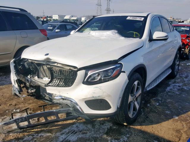 WDC0J4KBXJF405228 - 2018 MERCEDES-BENZ GLC COUPE WHITE photo 2