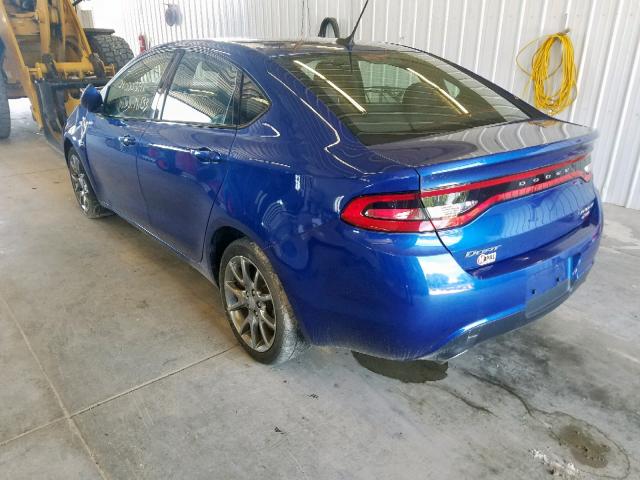 1C3CDFBB9ED860373 - 2014 DODGE DART SXT BLUE photo 3