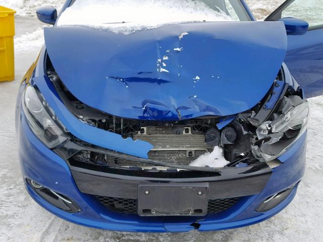 1C3CDFBB9ED860373 - 2014 DODGE DART SXT BLUE photo 7