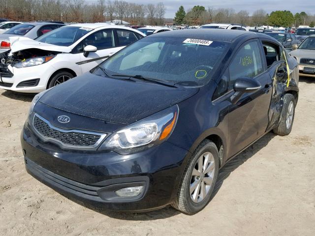 KNADN4A31C6084962 - 2012 KIA RIO EX BLACK photo 2