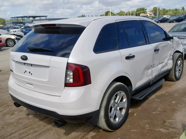 2FMDK3JC3BBB37453 - 2011 FORD EDGE SEL WHITE photo 4