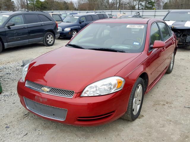 2G1WB5E32E1138227 - 2014 CHEVROLET IMPALA LIM RED photo 2