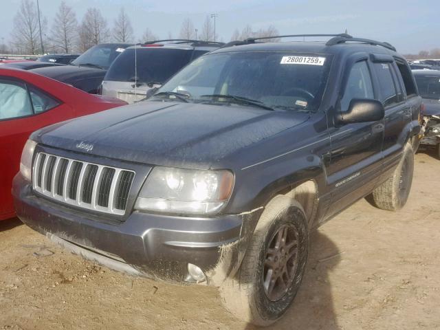 1J4GX48S94C412505 - 2004 JEEP GRAND CHER GRAY photo 2