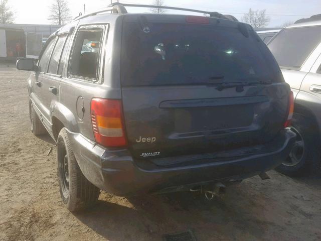 1J4GX48S94C412505 - 2004 JEEP GRAND CHER GRAY photo 3