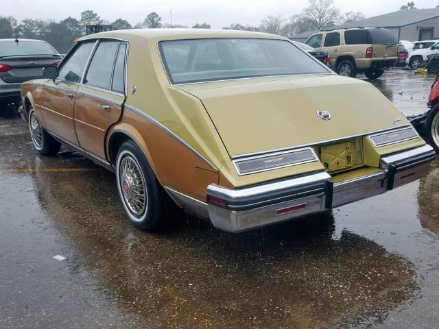 1G6AS6982EE837453 - 1984 CADILLAC SEVILLE TWO TONE photo 3
