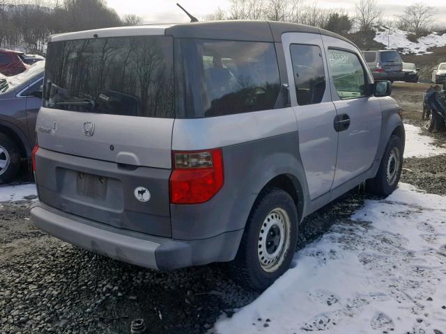 5J6YH28284L007211 - 2004 HONDA ELEMENT DX GRAY photo 4