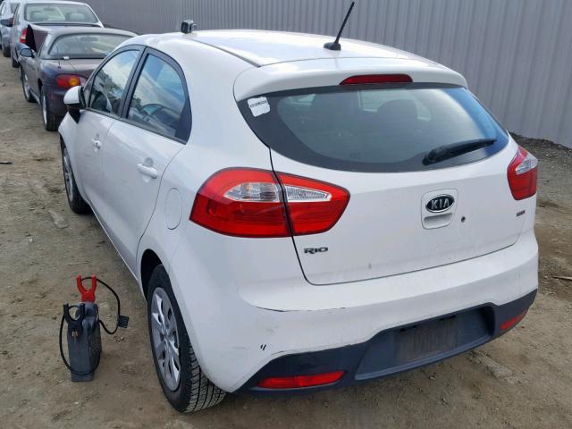 KNADM5A31D6098368 - 2013 KIA RIO LX WHITE photo 3