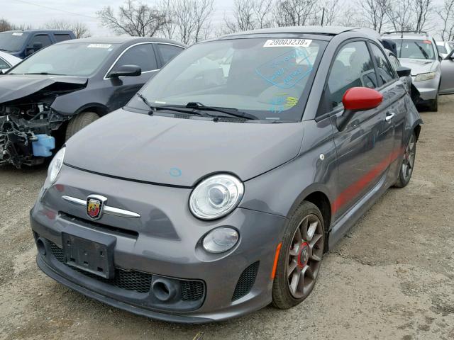 3C3CFFFH5DT607195 - 2013 FIAT 500 ABARTH CHARCOAL photo 2