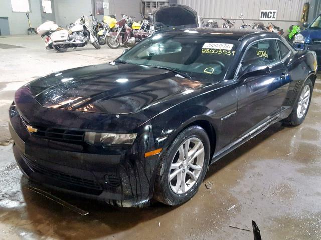 2G1FE1E39E9204581 - 2014 CHEVROLET CAMARO LS BLACK photo 2