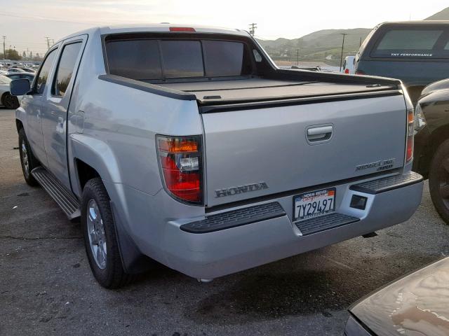 2HJYK16576H522419 - 2006 HONDA RIDGELINE SILVER photo 3