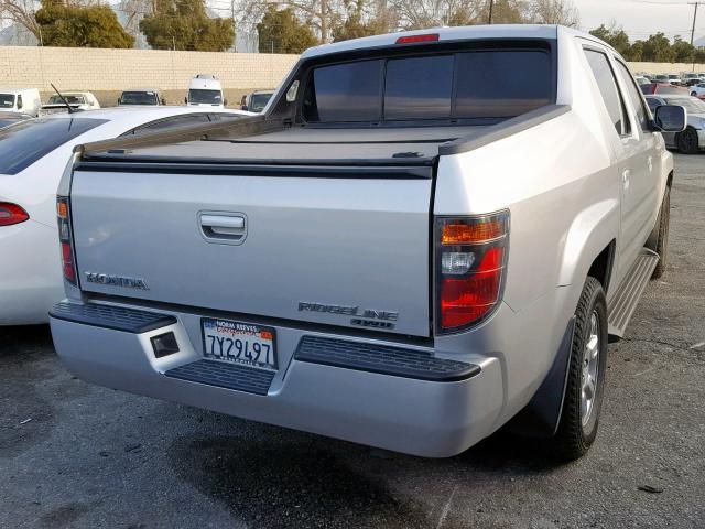 2HJYK16576H522419 - 2006 HONDA RIDGELINE SILVER photo 4