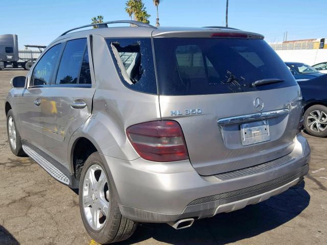 4JGBB86E98A429207 - 2008 MERCEDES-BENZ ML 350 GRAY photo 3