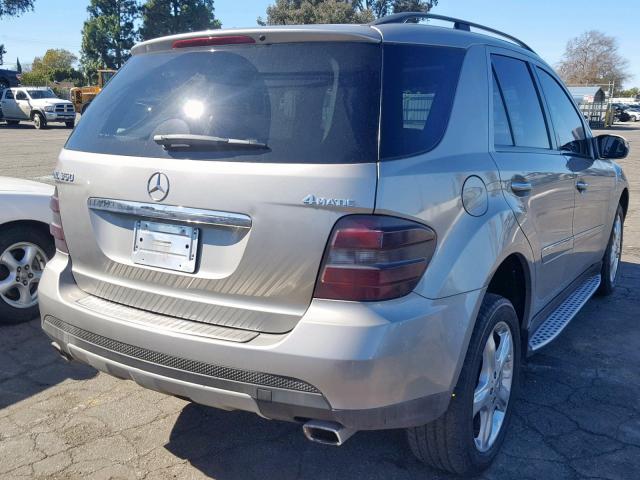 4JGBB86E98A429207 - 2008 MERCEDES-BENZ ML 350 GRAY photo 4