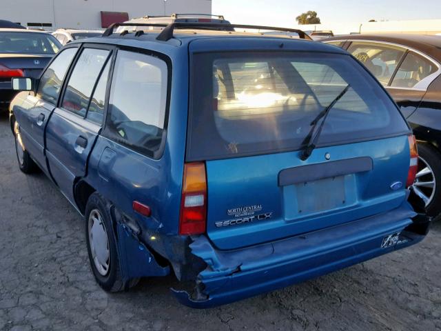 1FAPP15J3PW389327 - 1993 FORD ESCORT LX TEAL photo 3