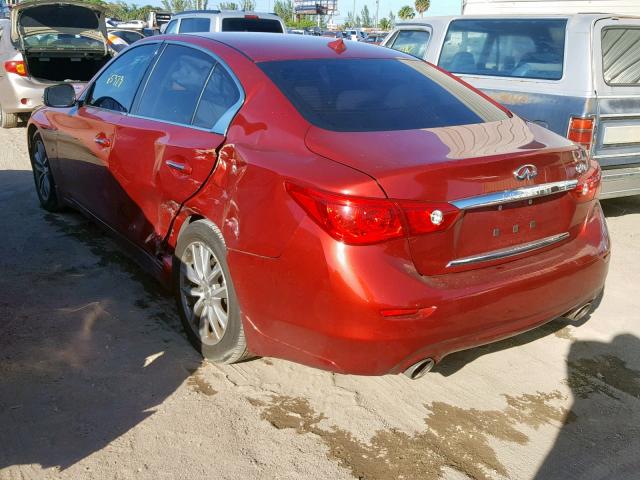 JN1BV7AP1FM340549 - 2015 INFINITI Q50 BASE RED photo 3